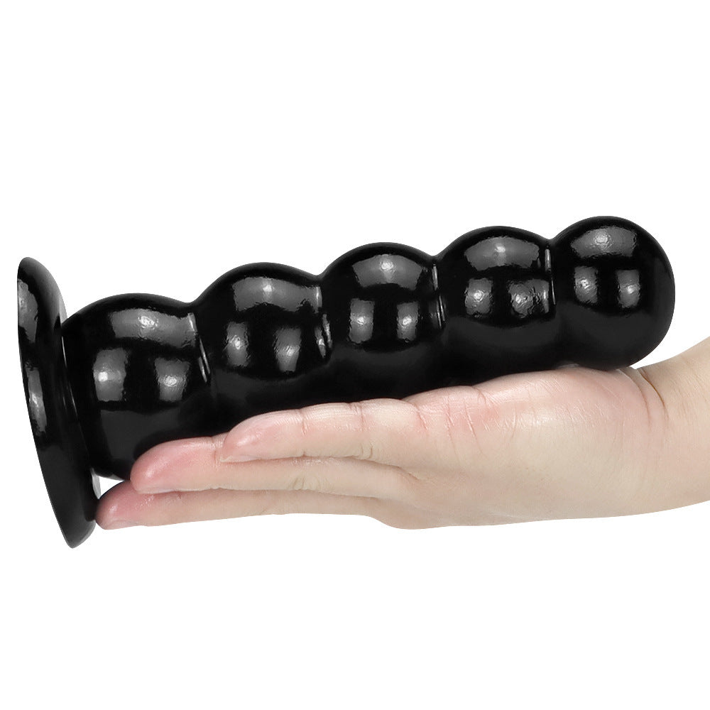Plug Anal con Cuentas Suaves y Ventosa – Juguete Extra Grueso de Gran Tamaño / Tower Sucker Soft Pull Beads Butt Plug – Oversized Thick Toy