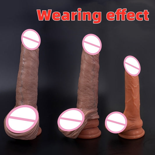 Dildo hueco de silicona líquida con textura venosa / Hollow Liquid Silicone Ribbed Dildo