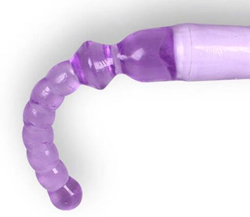 Juguete sexual anal unisex con vibración y perlas para estimulación del punto G y masturbación. / Unisex anal sex toy with vibration and beads for G-spot stimulation and masturbation.