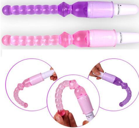 Juguete sexual anal unisex con vibración y perlas para estimulación del punto G y masturbación. / Unisex anal sex toy with vibration and beads for G-spot stimulation and masturbation.