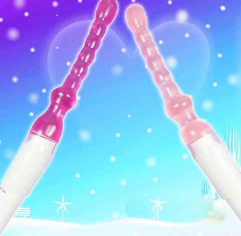 Juguete sexual anal unisex con vibración y perlas para estimulación del punto G y masturbación. / Unisex anal sex toy with vibration and beads for G-spot stimulation and masturbation.