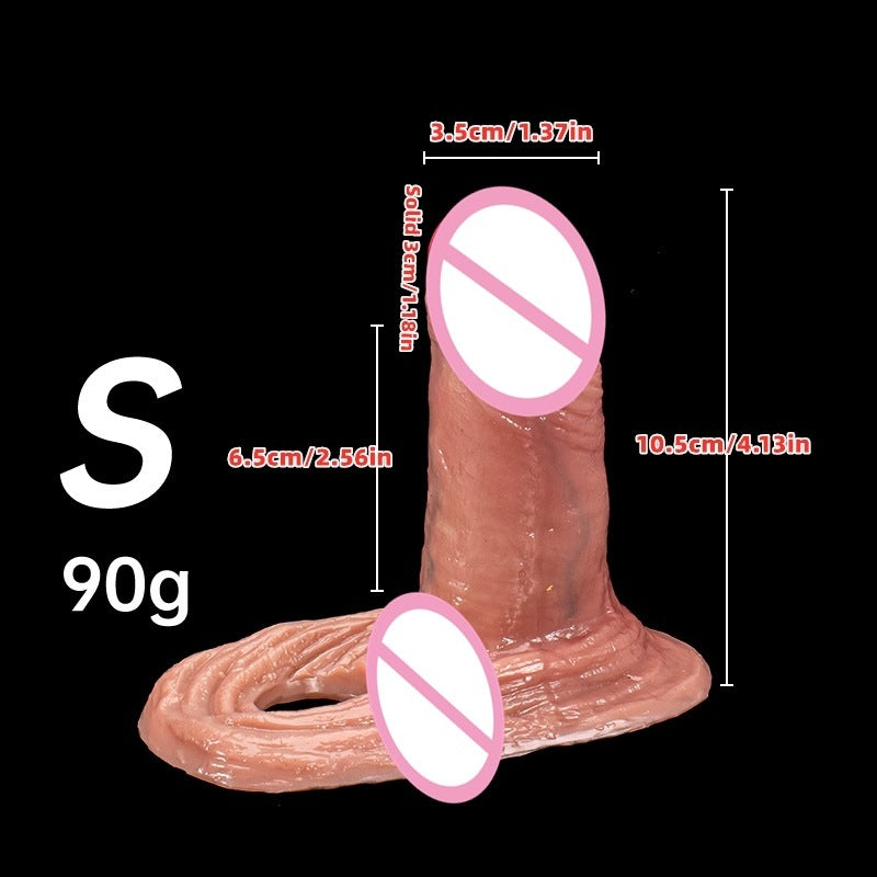 Dildo hueco de silicona líquida con textura venosa / Hollow Liquid Silicone Ribbed Dildo