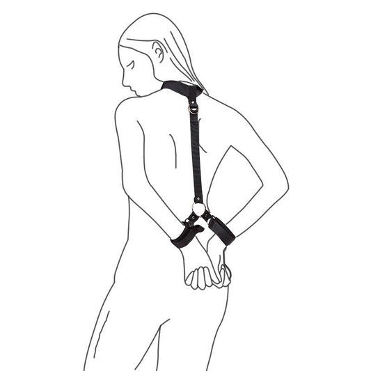 Collar cervical con esposas traseras y correas de restricción / Cervical Collar with Rear Handcuffs and Restraint Straps