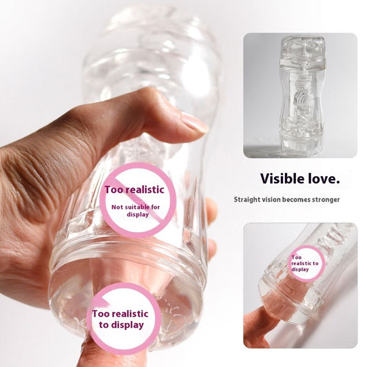 Double-Headed Transparent Juice Suction Trainer / Entrenador de succión de jugos transparente de doble cabeza