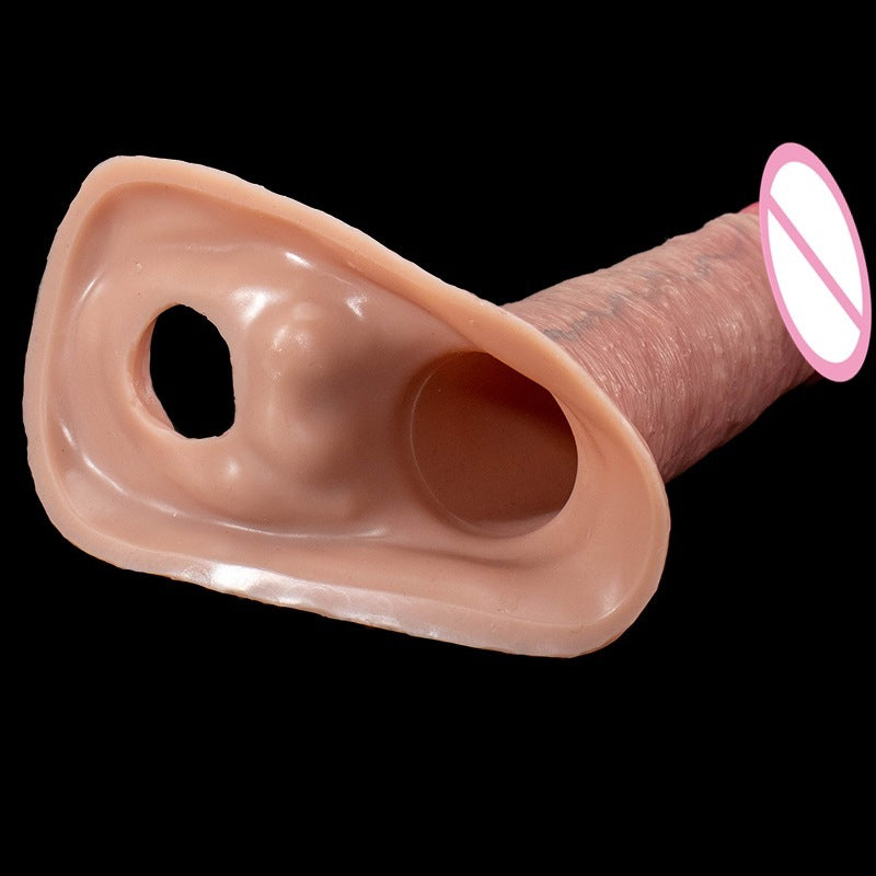 Dildo hueco de silicona líquida con textura venosa / Hollow Liquid Silicone Ribbed Dildo