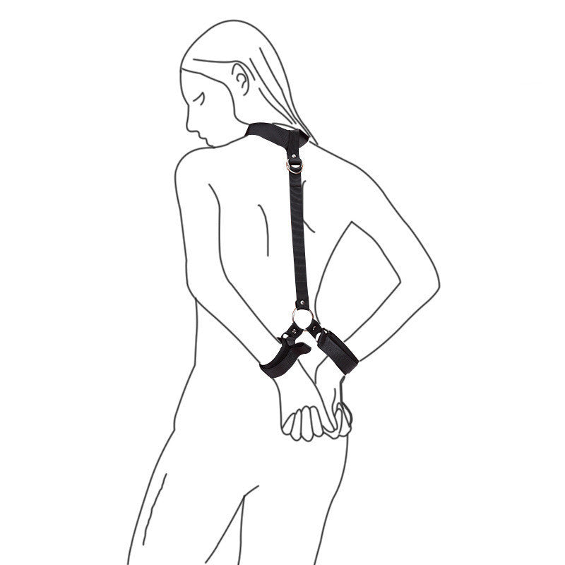 Collar cervical con esposas traseras y correas de restricción / Cervical Collar with Rear Handcuffs and Restraint Straps