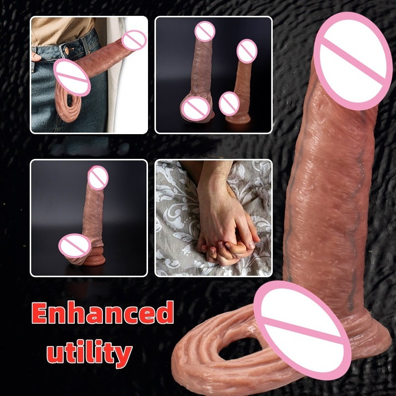 Dildo hueco de silicona líquida con textura venosa / Hollow Liquid Silicone Ribbed Dildo