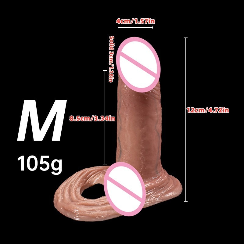 Dildo hueco de silicona líquida con textura venosa / Hollow Liquid Silicone Ribbed Dildo